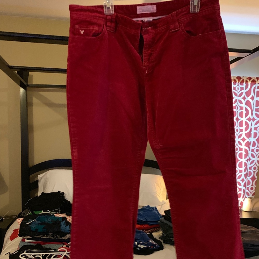 Red corduroys